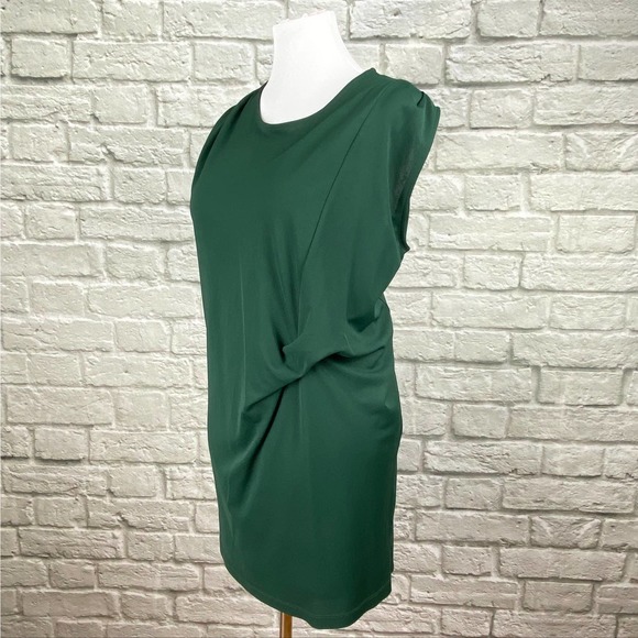 Zara Woman Green Asymmetrical Sleeveless Dress - Picture 3 of 5